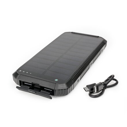 Platinet 3in1 set power banka 10000 mAh solarny panel + bezdrôtová nabíjačka 15W 2x USB-A