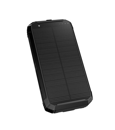 Platinet 3in1 set power banka 10000 mAh solarny panel + bezdrôtová nabíjačka 15W 2x USB-A