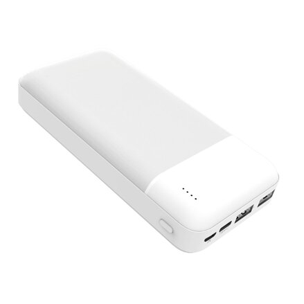 Powerbank 20000 mAh MicroUSB, Type-C Fehér