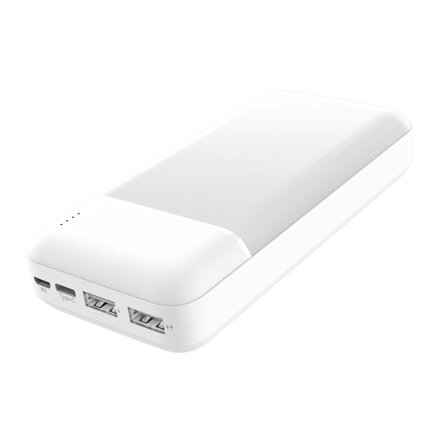 Powerbank 20000 mAh MicroUSB, Type-C Fehér
