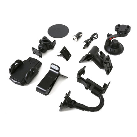 Omega UNIVERSAL CAR & BIKE ACCESSORIES KIT 10 IN 1 FOR SMARTPHONES & GPS 