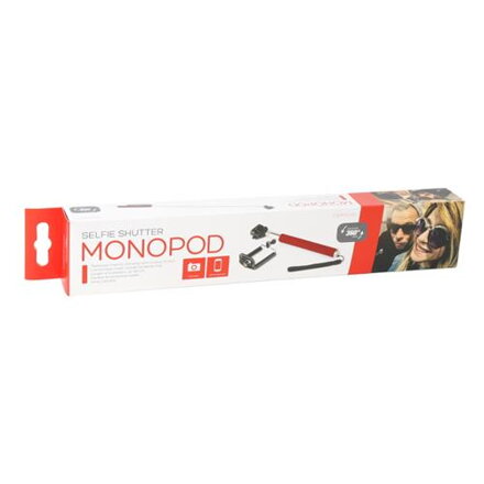 Omega Monopod  Telescopic Pole SELFIE Stick red