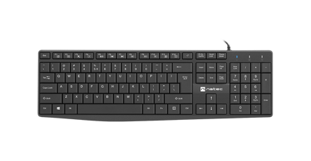 NATEC Nautilus klávesnica US slim čierna NKL-1950