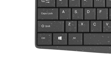 NATEC Nautilus klávesnica US slim čierna NKL-1950