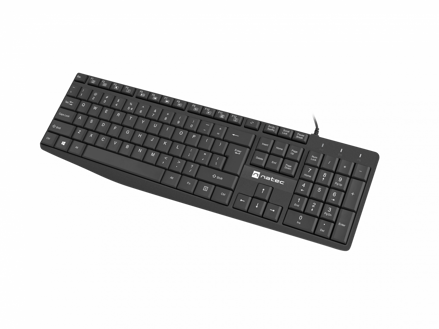 NATEC Nautilus klávesnica US slim čierna NKL-1950