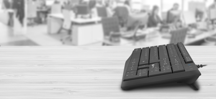 NATEC Nautilus klávesnica US slim čierna NKL-1950