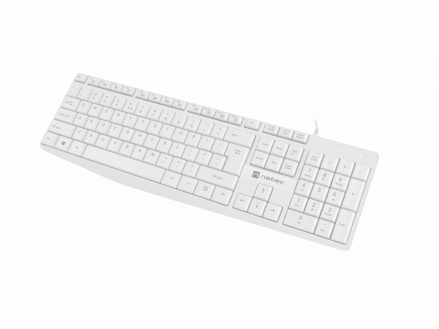 NATEC Nautilus klávesnica US slim biela NKL-1951