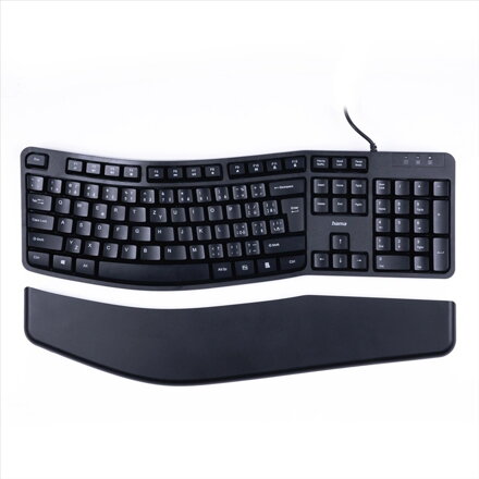 Hama EKC-400 Ergonomická klávesnica s odnímateľnou opierkou zápästia