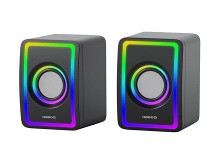  OMEGA reproduktor 2.0 6W [2x3W] RMS RGB USB 3,5 mm audio Čierny 