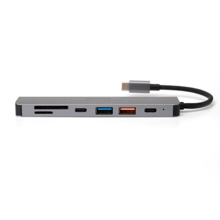 Platinet USB elosztó 7in1 USB-C HDMI 4Kx30Hz RJ45 3x USB 3.2 TYPE-C