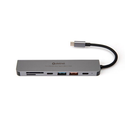 Platinet USB elosztó 7in1 USB-C HDMI 4Kx30Hz RJ45 3x USB 3.2 TYPE-C