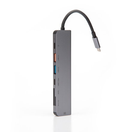 Platinet USB elosztó 7in1 USB-C HDMI 4Kx30Hz RJ45 3x USB 3.2 TYPE-C