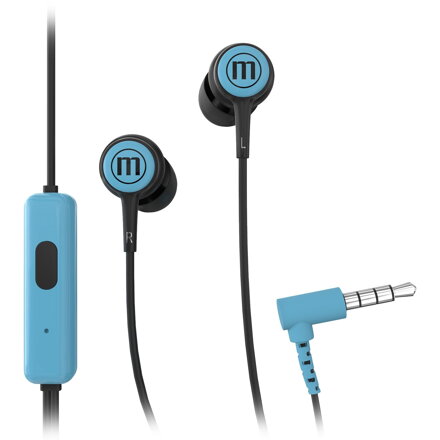 Maxell IN-Tips káblové slúchadlá s mikrofónom [modré]
