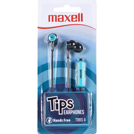 Maxell IN-Tips káblové slúchadlá s mikrofónom [modré]