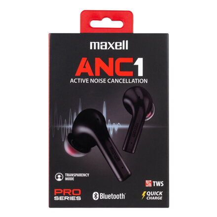 Maxell ANC1 TWS bezdrôtové slúchadlá čierne