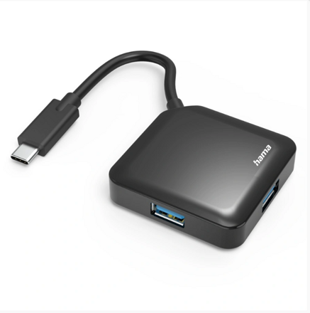 Hama 4-portový rozbočovač USB-C, USB 3.2 Gen1, 5 Gbit/s 