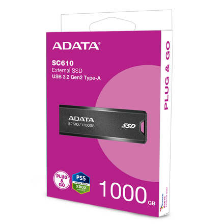 ADATA SC610 Externá Jednotka SSD 1000GB  SC610-1000G-CBK/RD