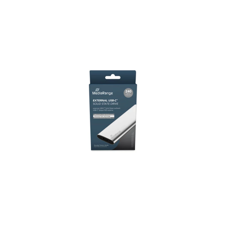 MediaRange External USB Type-C solid state drive, 240GB, silver