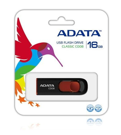 Adata USB 16GB C008 Black/red 2.0