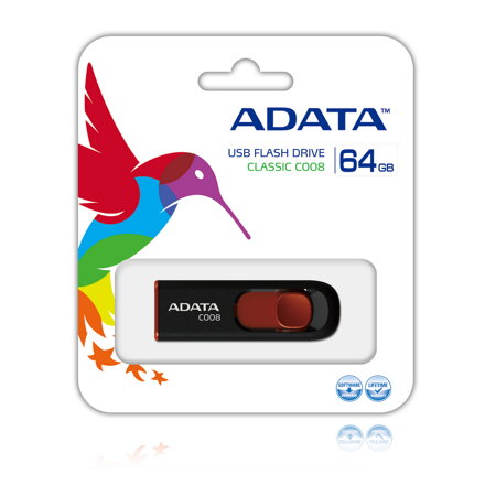 Adata USB 64GB C008 Black/Red 2.0