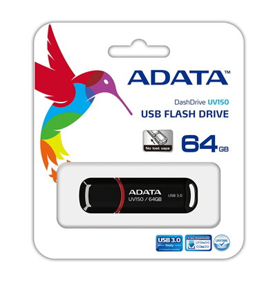 ADATA DashDrive™ Series UV150 64 GB USB 3.0, čierny