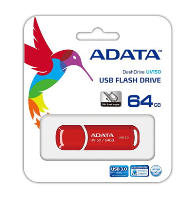 ADATA DashDrive™ Series UV150 64 GB USB 3.0, červená