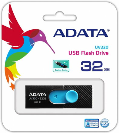 Adata Flash Drive UV320, 32GB, USB 3.1 black-blue