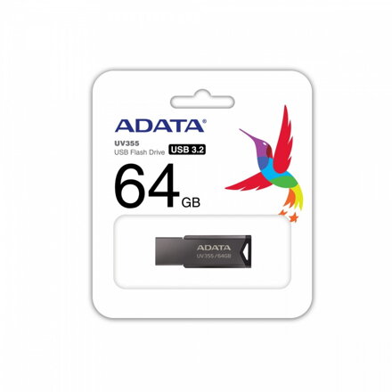 Adata Pendrive UV355 64GB USB3.1 Metallic