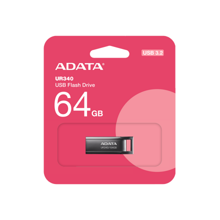 Adata USB kľúč UR340  64GB USB 3.2 black