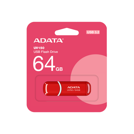 ADATA USB pendrive UV150 64 GB USB 3.2, piros
