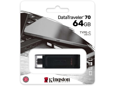 Kingston USB  DataTraveler  70 64GB  USB-C 3.2 gen. 1 
