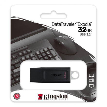 KINGSTON 32GB USB 3.2 Gen 1 DataTraveler Exodia Black + White