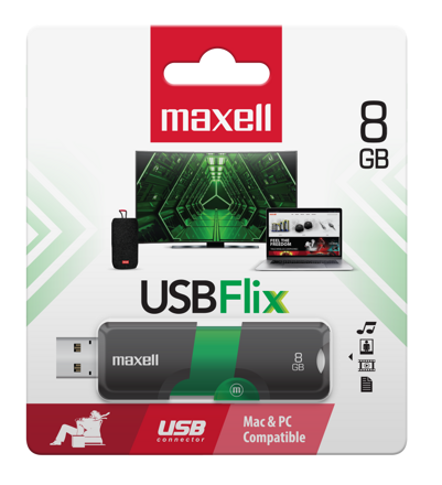 Maxell USB 8GB FLIX Black-Green USB 2.0