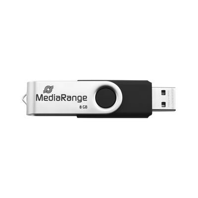 MediaRange USB combo flash drive with micro USB (OTG) plug, 8GB