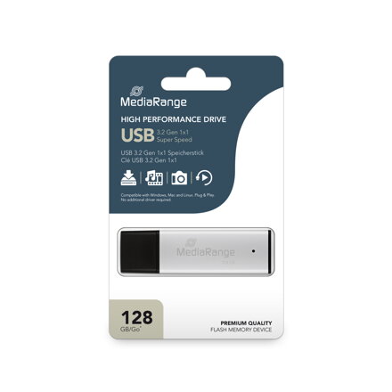 MediaRange USB 3.0, 128 GB 220 MB/s MR1902 