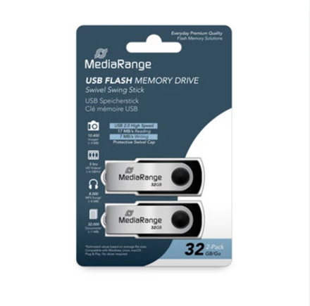 Mediarange USB 32GB 2.0 Pack 2