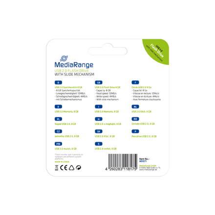 Mediarange USB 8GB Blue 2.0
