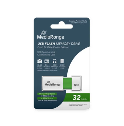 Mediarange USB 32GB Green   2.0
