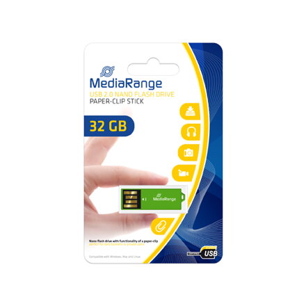 Mediarange USB 32GB Paper-clip stick 2.0