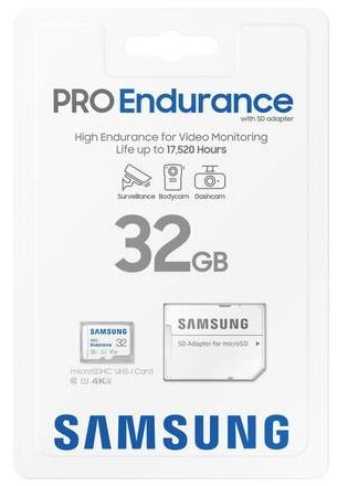 SAMSUNG PRO Endurance microSDHC memóriakártya  100 MB/s (SD adaptér) 32 GB