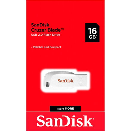 SanDisk Cruzer BLADE 16GB USB 2_0 flashdisk WHITE