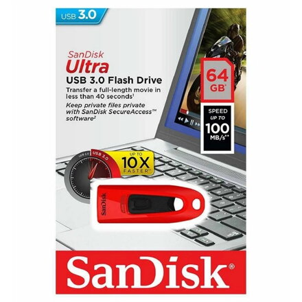 Sandisk Cruzer ULTRA 64GB USB 3.0 RED