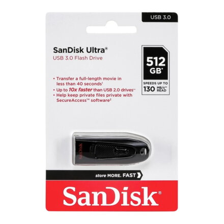 Sandisk flashdrive ULTRA 512GB USB 3.0 (130 MB_s)