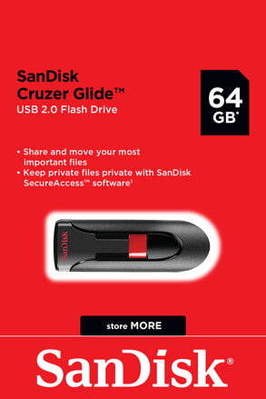 Sandisk USB 64GB Cruzer Glide 2.0