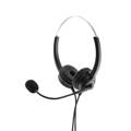 MediaRange Corded stereo headset with  microphone and control panel, black