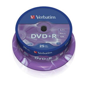 Verbatim DVD+R 16X 4,7GB Cake 25