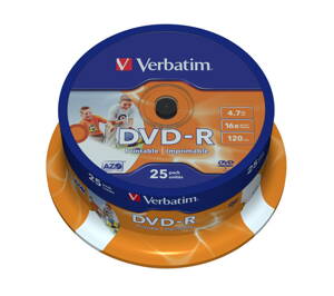 Verbatim DVD-R 16x 4,7GB Print Cake 25