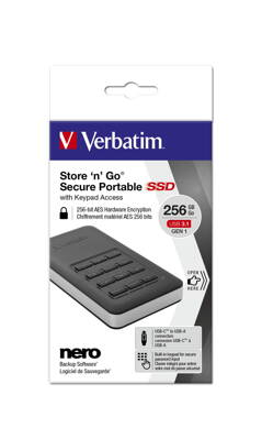 Verbatim Store 'n' Go SSD 256GB with Keyboard 3.1 GEN 1