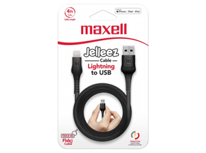 Maxell USB - LIGHTNING JELLEZ CABLE 1,2m  Black