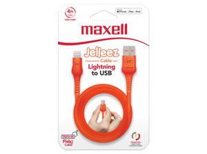 Maxell USB - LIGHTNING JELLEZ CABLE 1,2m  Orange